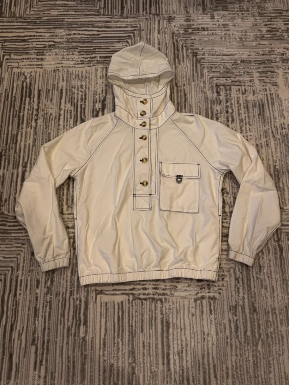 NEW Tommy Hilfiger Sailing Smock women's M white All Weather pullover Vintage